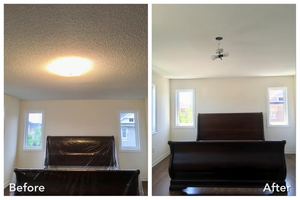 Small upstairs bedroom before and after