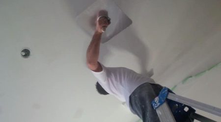 Ceiling Repair in Action Ceiling repair in action in Milton